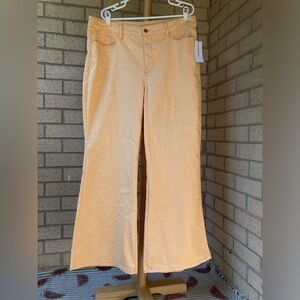 Liz Claiborne Apricot Sherbert Flare Leg High Rise Light Orange Colored Jeans